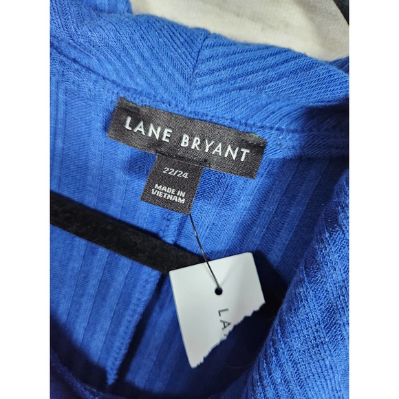 Lane Bryant Womens Sweater Dress Cowl Neck Long Sleeve Tie‎ Waist Blue 22/24 - Picture 3 of 6